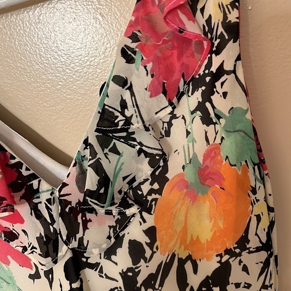 Lauren Ralph Lauren Floral Sleeveless Tiered Ruffle Dress Sz 4 EUC - Picture 3 of 8